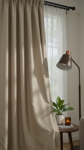 DECCO Langsir Tingkap 100% Blackout Ring / Hook & Rod Plain Colour Curtain Lightweight French Pleat And Grommet Top Sliding Soft Textiles - Fulfilled by DECCO SHOP