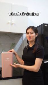 Thùng Rác Nắp Bật Nhấn Nút Thiết Kế Siêu Tiết Kiệm Không Gian Nhựa PP Loại 1 Smart Home 1904