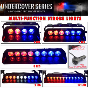 CPA 12V Multi-function Car Emergency Strobe Light High Power Police Flashing Warning Deck Dash Lamp