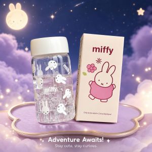 Authentic Miffy 420ml Reusable Tritan Plastic Water Bottle for Kids Baby Students Portable Direct Drinking Cute High Appearance