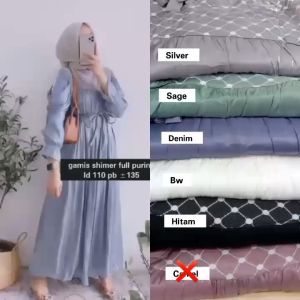 Dress Shimmer Premium Full Puring Tali Lepas