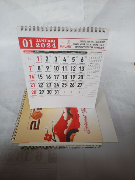 Kalender Meja Angka Besar 2024 Lazada Indonesia 