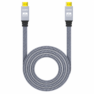 8K HDMI 2.1 Cable 48Gbps Flat Braided HDMI Cord Supports 8K60Hz and 4K120Hz Aluminum Alloy Shell for TV Monitor Projector