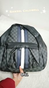 GLADIO Tas Ransel Pria Caldwell Kulit Premium GLD033B5 Tebal Travel Backpack Simple Muat Laptop