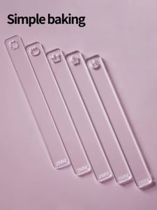 2Pcs Acrylic Rolling Balance Ruler 2-6mm Cookie Thickness GuideFondant Cake LevelerMaamoul Date Cookie MakerDIY Baking Tool