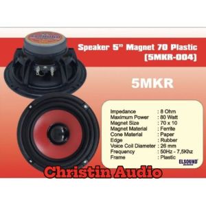 Speaker Elsound 5 Inch Woofer 80Watt 5MKR Berkualitas Original