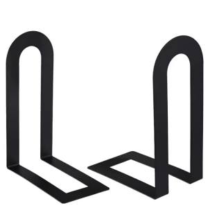 EELHOE | 1 Pair L-shaped Iron Bookends Minimalist Style for Bookshelves and Study Rooms