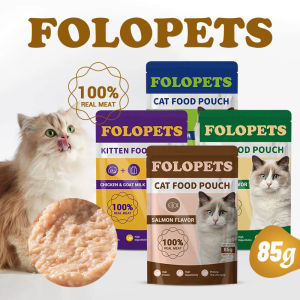 FOLOPETS Cat Wet Food Real Meat Delish For Adult Cats and Kitten Cat Treats Cat Wet Food Pack Cat Food High Protein 85g