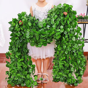 6/24pcs Artificial Garland Ivy Hanging Green Vine Bathroom Home Party Decor Outdoor Garden Wedding Arch Decoration Fake Plants