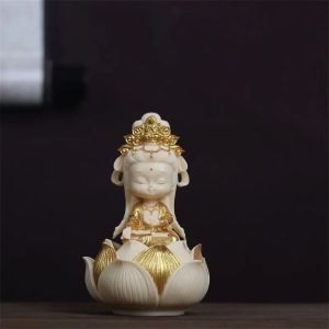 Gilded Baby Buddha Figurine Ornament