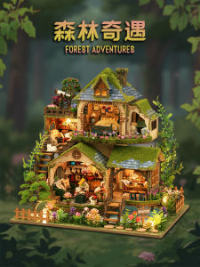 Handmade 3D Puzzle Model Villa House DIY Small Forest Adventure Harry Potter Gift for Girls Wood Building Toy for Teenagers