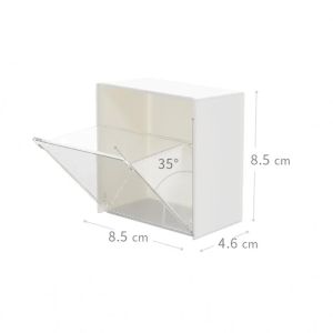 1PC Wall Mounted Cotton Pad Storage Boxes Dustproof Bathroom Organizer for Cotton Swabs Makeup Adhesive Jewelry Holder Box