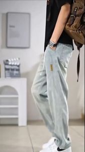 Washing Workwear Jeans for Men: New Spring and Autumn Fashion Brand Straight Tube Loose Wide Leg Casual Long Pants Thin Version