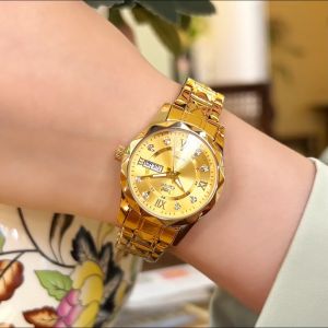 OLEVS Jam Tanggan Wanita Murah Gaya Baru 2024 Tahan Air Asli Import Digital Baja tahan karat Bercahaya Jam Tangan Untuk Cewek