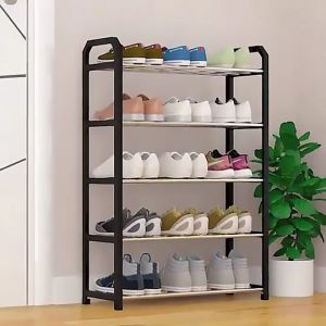Shoe Rack Multilayer Shoes Organizer Rak Shoe shelves Rak kasut Kasut Lightweight Easy To Assemble Keluli Tahan Karat 4 lapisan