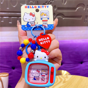 Creative Gift KT Cat Animation Television Machine Drawing Board Fun Keychain Pendant Student Bag Decorations PVC Material