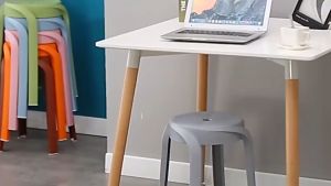 【24H Ship】PP material Plastic Stool Chair/Stackable/Round Stool/High Stool/Nordic Minimalist Chair Thickened