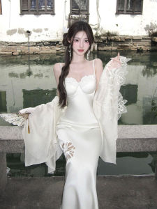 Elegant Sister Style Two-Piece Set Long Slim Fit Wrap around Skirt And Top Winter Fashion Unique Design Comfortable Comfort