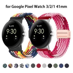 Nylon Loop Strap For Google Pixel Watch 3 41mm Magnetic Braided Band Replacement Wristband Bracelet Google Pixel Watch 2 Correa