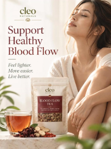 CLEO Blood Flow Tea Herbal Tea Support For CHOLESTEROL Fixed Pain Kirot Tension Numbness