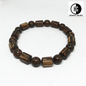 gelang kayu liwung macan bulat kombinasi marjan h375