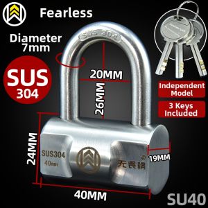 WUJUWEI | Waterproof Rustproof 304 Stainless Steel Lock