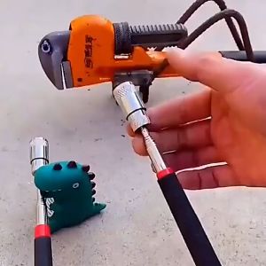 Tongkat Telescopic Magnet Pick Up Tool dengan Lampu LED Easy Magnetic Pick Up Rod Stick Extending