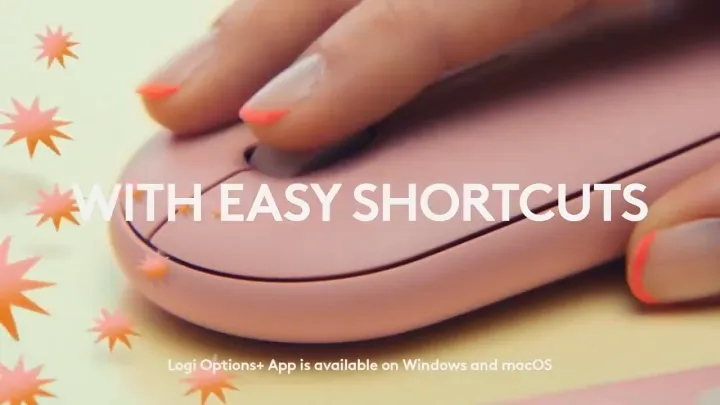 Logitech Pebble M350 Wireless Mouse with Bluetooth or USB - Silent, Slim Computer Mouse with Quiet Click for Laptop, Notebook, PC and Mac