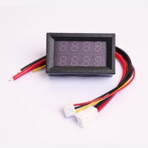 Aideepen | Vôn Kế Kỹ Thuật Số Mini Ampe Kế DC0-100V 10A Máy Đo Dòng Điện 4-bit 5 Dây Với Màn Hình LED Kép Trắng Đen Để Đo Điện