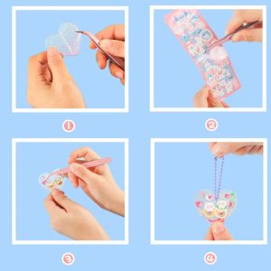 Một Trọn bộ của trẻ em GOO thẻ phù hợp 22 PCS DIY Chuck Sticker sáng tạo gu Bộ thẻ không lặp đi lặp lại vật nuôi không thấm nước nhãn dán dễ thương DIY Móc gắn chìa khóa Acrylic viết tay công cụ Nhật Ký