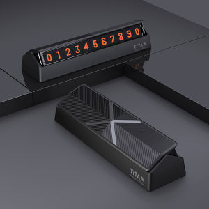 New TITA X Car Temporary Parking Permit Lift Type Pressing Parking Number Plate Hide Phone Number Creative Moving Car Sign