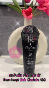 Sữa Rửa Mặt Từ Than Hoạt Tính Moritomo Clarista Tokyo Charcoal Facial Foam 130G