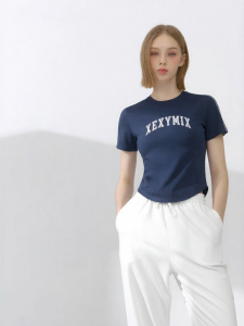 Printed Color Block Womens Sport T-Shirt