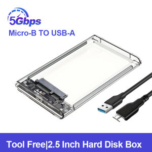 USB 3.1/USB 3.0/Type C HDD Enclosure 2.5inch SATA SSD External Hard Drive Case with 5Gbps Transfer Speed Tool-Free Hard disk Box