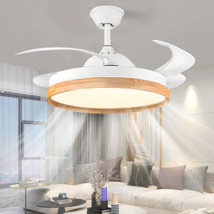 KASIDA 42inch ceiling fan with light modern ceiling lights with fan and remote 3 colors dimming chandelier with fan 6 speed ceilings fan Invisible ceiling fan with led light  ceiling fan heavy duty ceiling fans for living room dinning bedroom