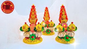 Đĩa tỏi thần tài tháp vàng phúc lộc chuẩn phong thủy - TỎI CÁT TƯỜNG