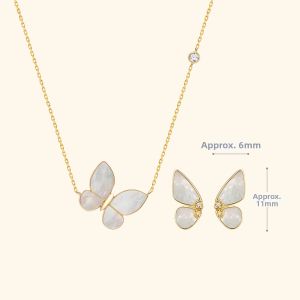 Helas | Diamond Necklace and Earrings 18K Gold