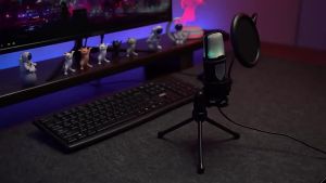 Computer Professional Gaming Condenser Microphone Karaoke Mic PC Laptop USB Wired Live Streaming Podcast Studio Mike Kit Gamer