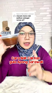 [HALAL] Sarawak Borneo Traditional (Gula Apong Syrup) 100% Palm Sugar Nectar 220g for Coffee Dessert & Cooking