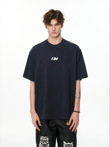 FORNINES | Cotton Embroidered Logo Loose Summer T-Shirt