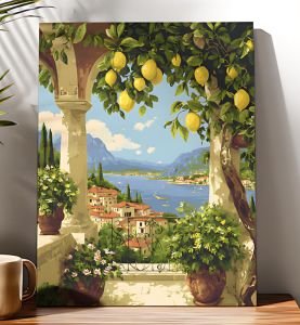 Acrylic Paint By Numbers Lemon Tree Painting By Numbers on Canvas Coloring By Number for Adults Paint Digital Art