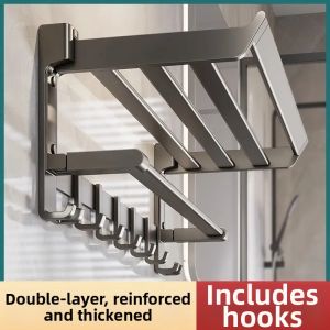 Bathroom Wall-Mounted Storage Shelf No Drilling
