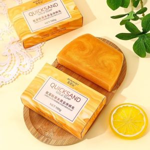 Handmade Gold Soap Amino Acid Herbal Cleansing Mite Soap 72H Moisturizing Face & Body Long-Lasting Fragrance Clean mites
