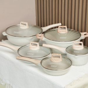 BOREINE Vanella Non Stick Granite 16cm 18cm Saucepan Milk Pot Periuk Batu Granite Original (16/18cm)