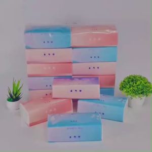 DAX TISSUE 3-Ply Premium Soft Touch Facial Tissue Paper 10 Packs - Hypoallergenic Dust-Free Absorbent Multi-Color