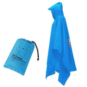 Outdoor 3-in-1 Rain Poncho Waterproof Lightweight Multi-Functional Portable Emergency Weather Protection for Cycling Hiking