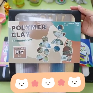 🔥HOT🔥 Create Your Own Polymer Clay Earrings DIY Kit Make Your Own Polymer Clay Earrings Artistic Dainty Clay Earring Making Kit Gift for Crafty Women Diy Jewelry Non Toxic Polymer Clay Craft Kit