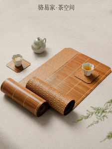 New Chinese Style Table Flag Waterproof Tea Ceremony Mat Tea Tablecloth Zen Bamboo Mat LORiCA Home Textile Table Flag