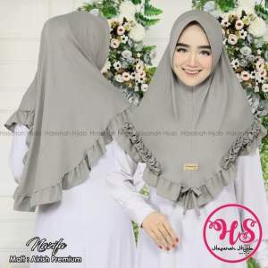NAZIFA Hasanah Hijab Instan Jersey Airis Premium Kerudung Bergo Rempel Renda Pad Jilbab HS