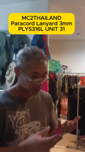 Tec40 Stainless Steel Keychain Paracord Lanyard 3mm PLYS316L UNIT 31 DIVER APPROVED พวงกุญแจ